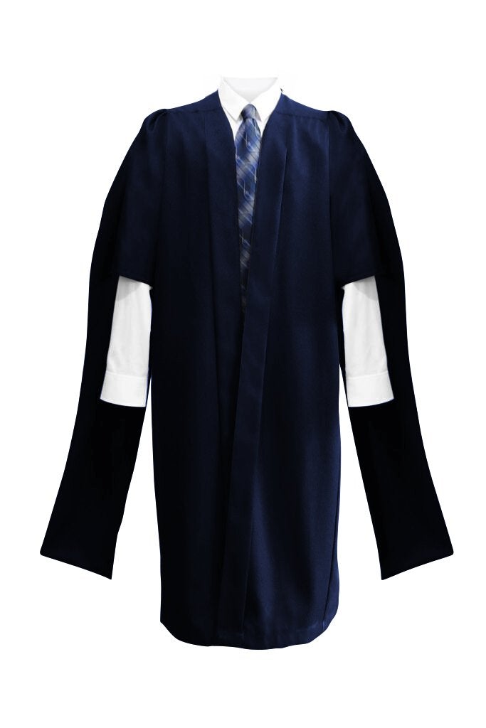 Deluxe Navy Blue Masters Graduation Gown – Graduation Gowns UK